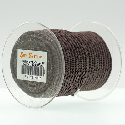 Milan 221, braided rope   - 38 Colors 4.0 MM - 20Mt/ Roll