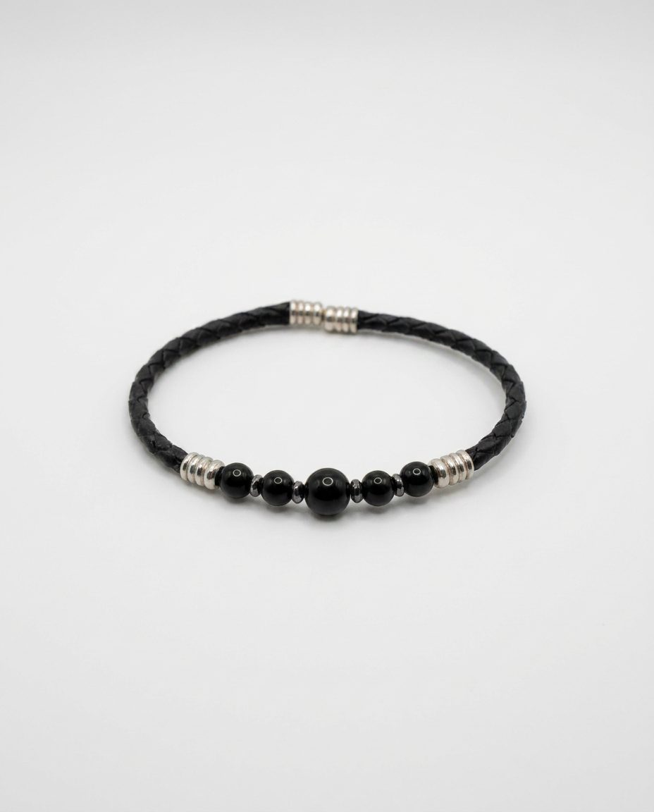 Natural Stone Leather Bracelet — design NT905 | Sky Systems Vienna