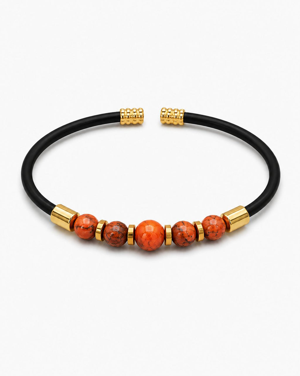 Natural Stone Rubber Cord Bracelet — design NT12 | Sky Systems Vienna
