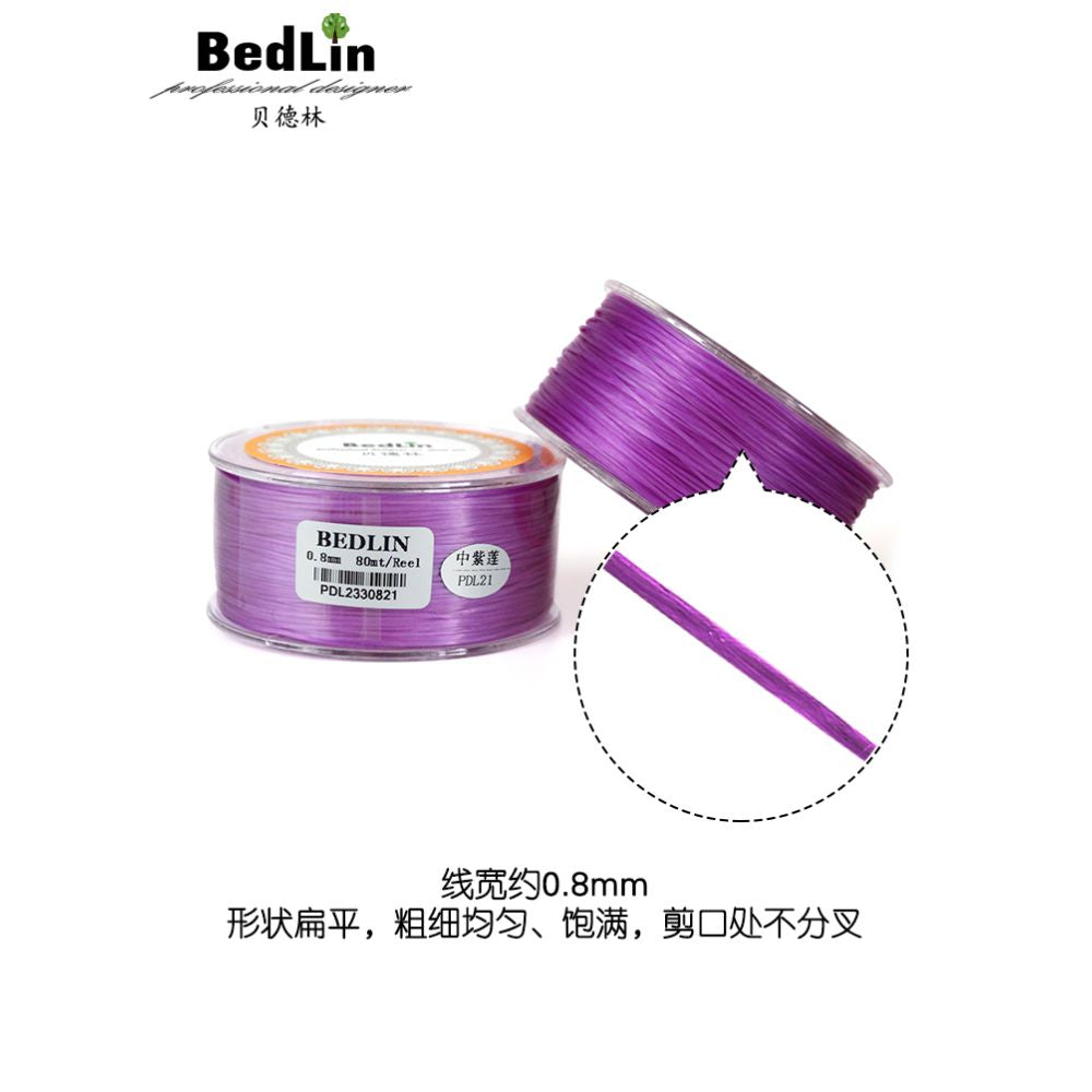 Bedlin Flat Elastic Thread Hand string Rope Pearl Agate Bead Rope Elastic Thread Thread Small Bead Thread image 2