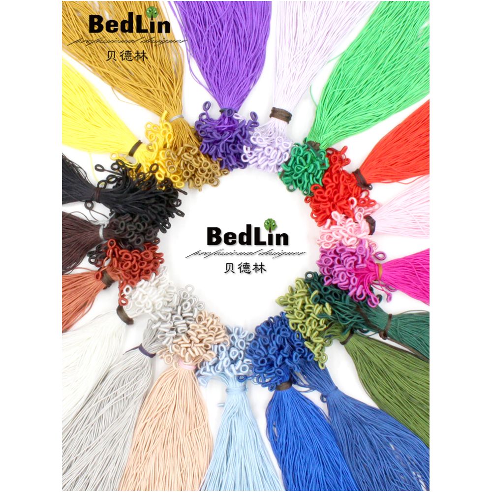 Bedlin handmade drawstring tie pendant rope threading buckle loop tassel loop rope necklace rope pendant loop single pull loop image 2