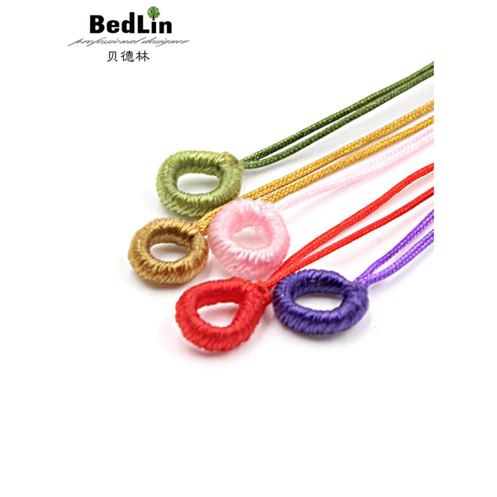 Bedlin handmade drawstring tie pendant rope threading buckle loop tassel loop rope necklace rope pendant loop single pull loop image 4
