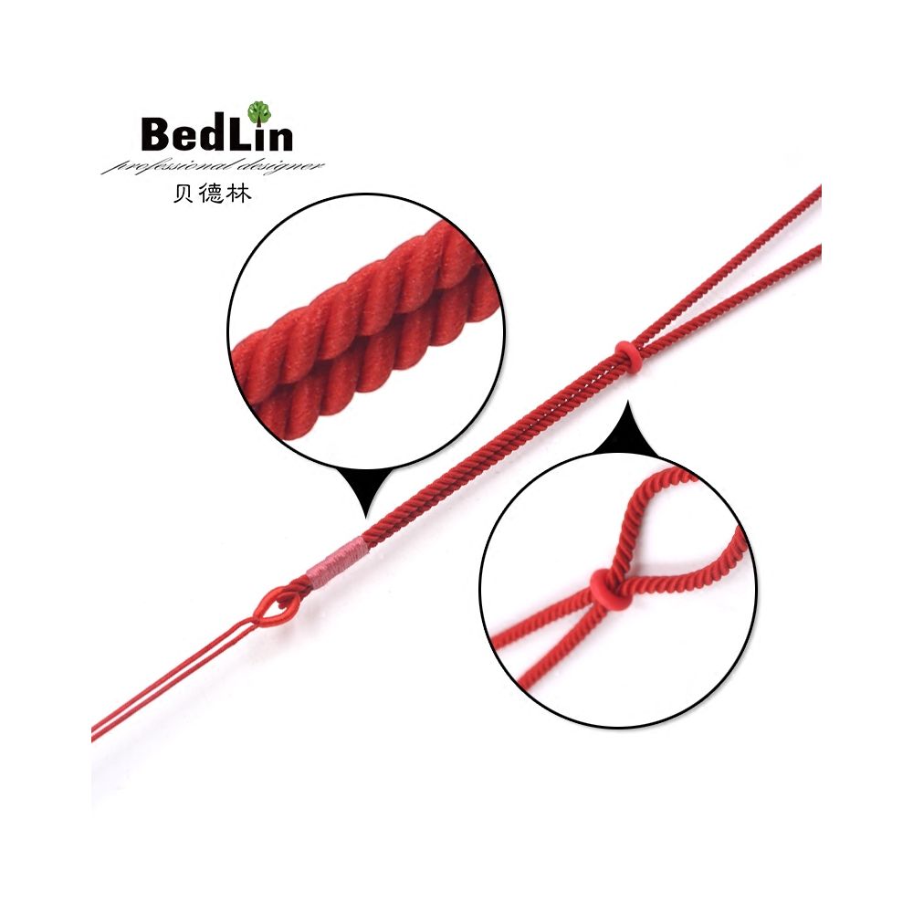 Bedlin pendant rope necklace rope 2mm DIY handmade original jade pendant gold jade crystal hanging rope image 3