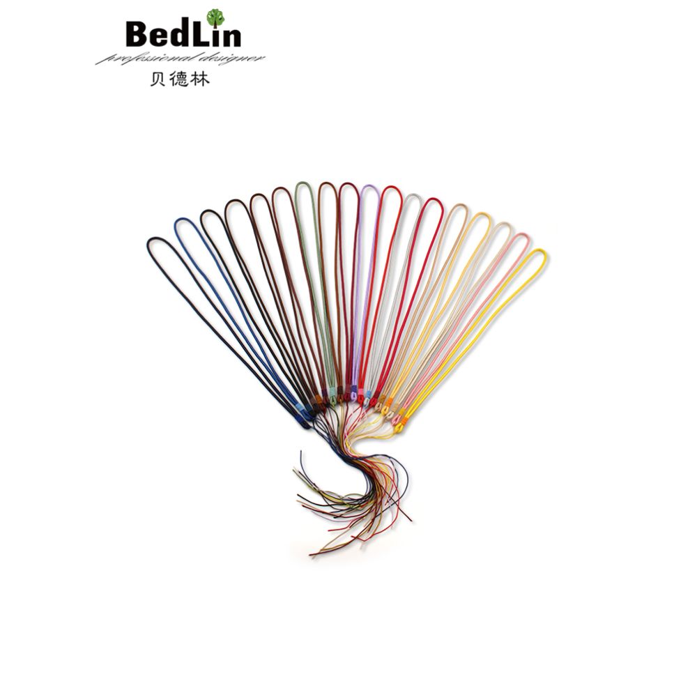 Bedlin pendant rope hand woven necklace rope jade amber beeswax simple black and red pendant rope image 0