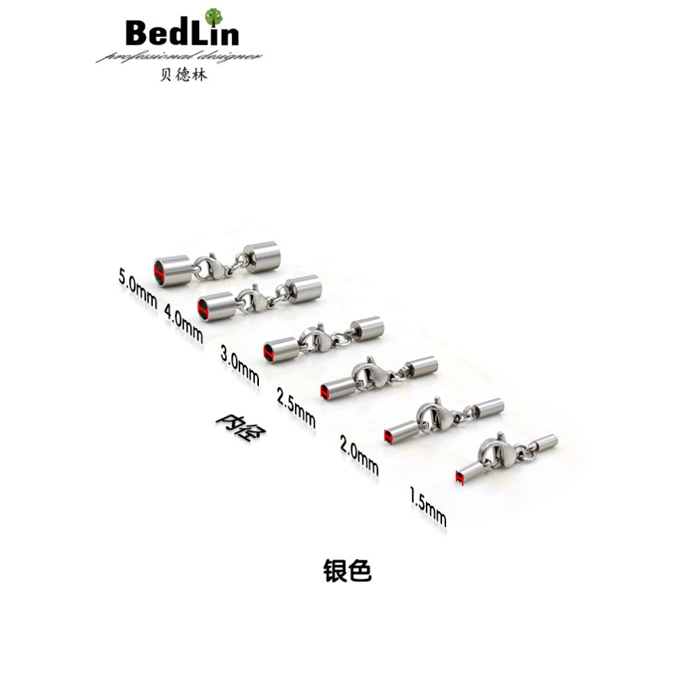 Beidelin DIY Accessories Stainless Steel Leather Rope Buckle Lobster Buckle Bracelet Necklace Closing Link Buckle Accessories Buckle image 4