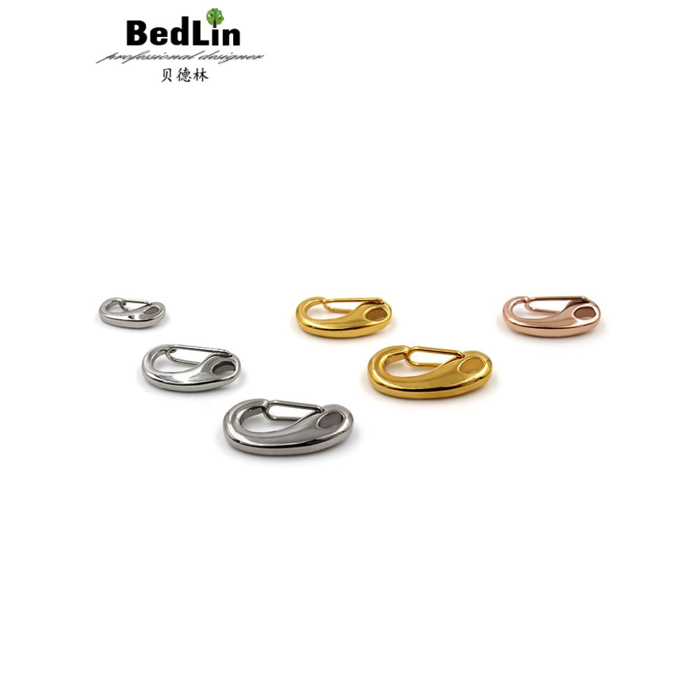 Beidelin 316 titanium steel non embroidered link buckle leather rope bracelet necklace interface accessories handmade DIY rope buckle lobster buckle image 0