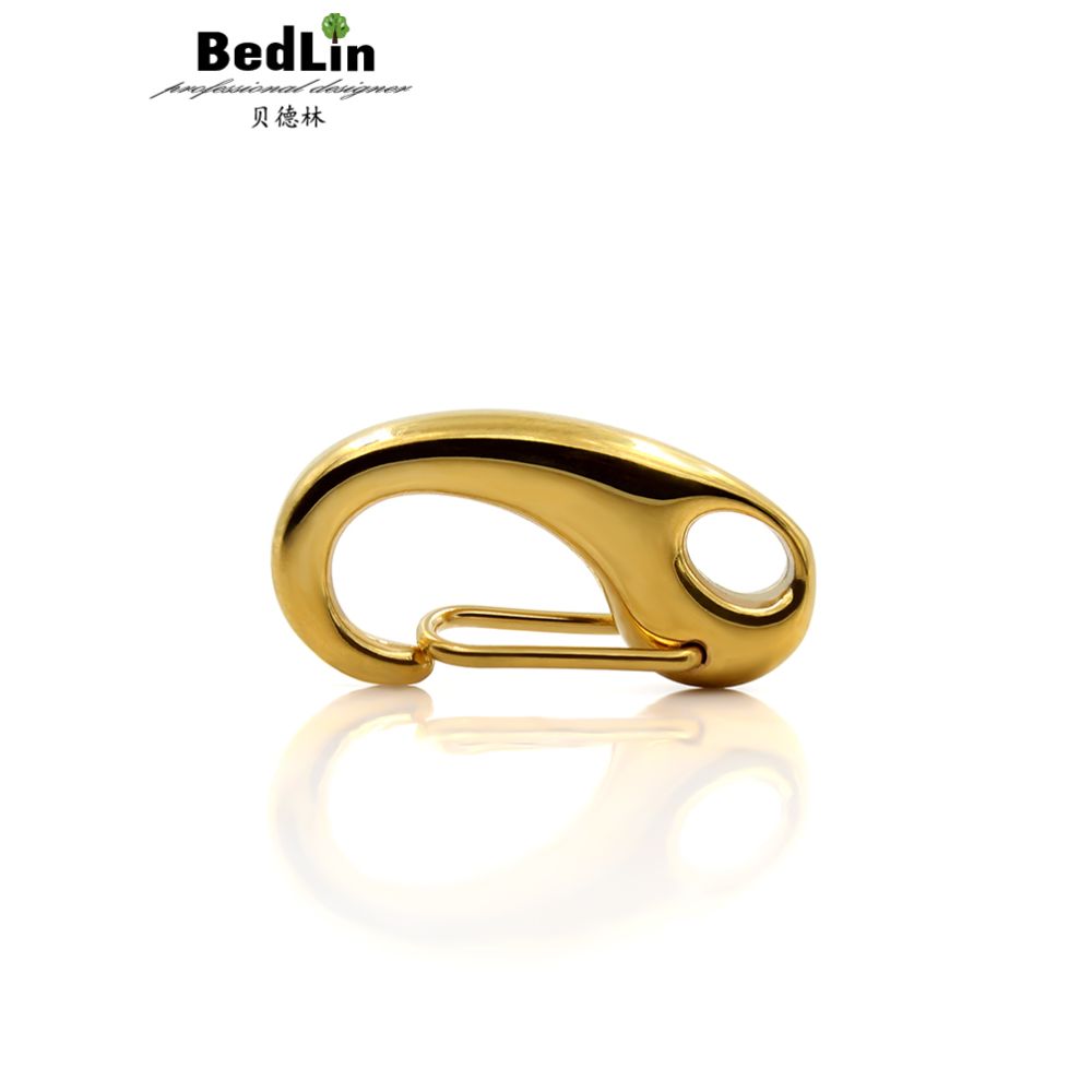 Beidelin 316 titanium steel non embroidered link buckle leather rope bracelet necklace interface accessories handmade DIY rope buckle lobster buckle image 2