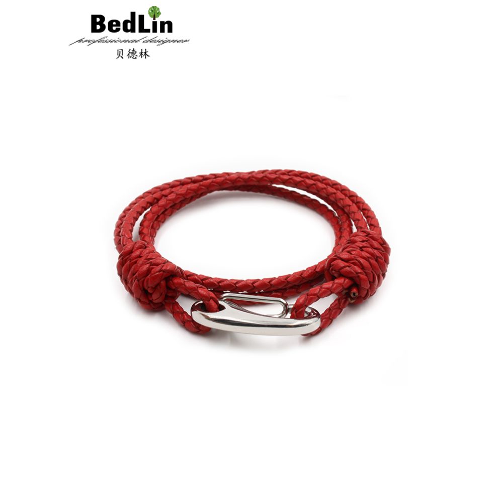Beidelin 316 titanium steel non embroidered link buckle leather rope bracelet necklace interface accessories handmade DIY rope buckle lobster buckle image 4