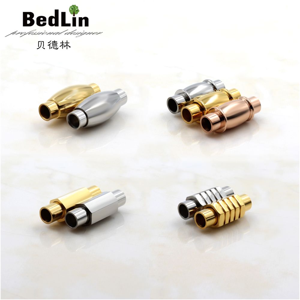 Beidelin 316 titanium steel non embroidered steel magnet buckle leather rope bracelet necklace chain buckle lobster buckle accessory buckle image 2