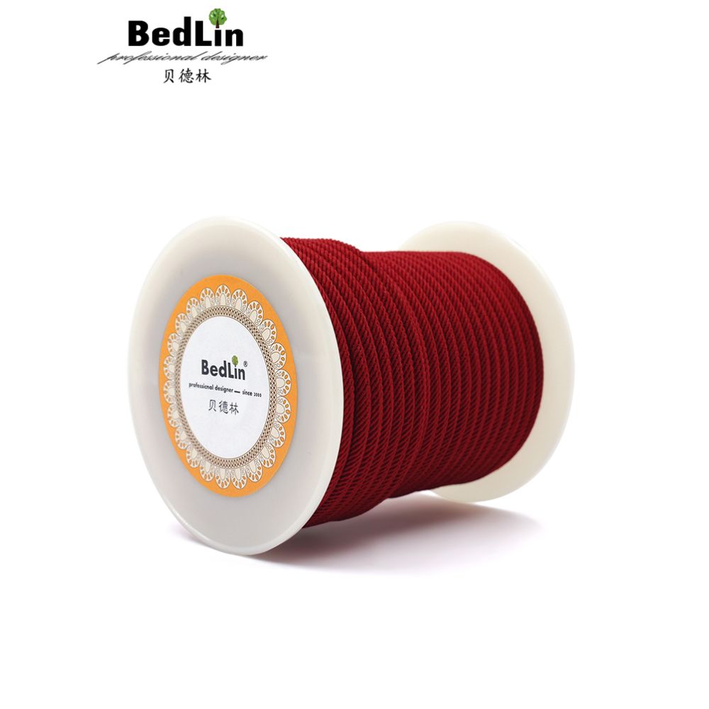 Bedlin high end Milan thread 4mm pendant pendant pendant handle rope red rope sweater chain necklace rope braided bracelet rope image 3