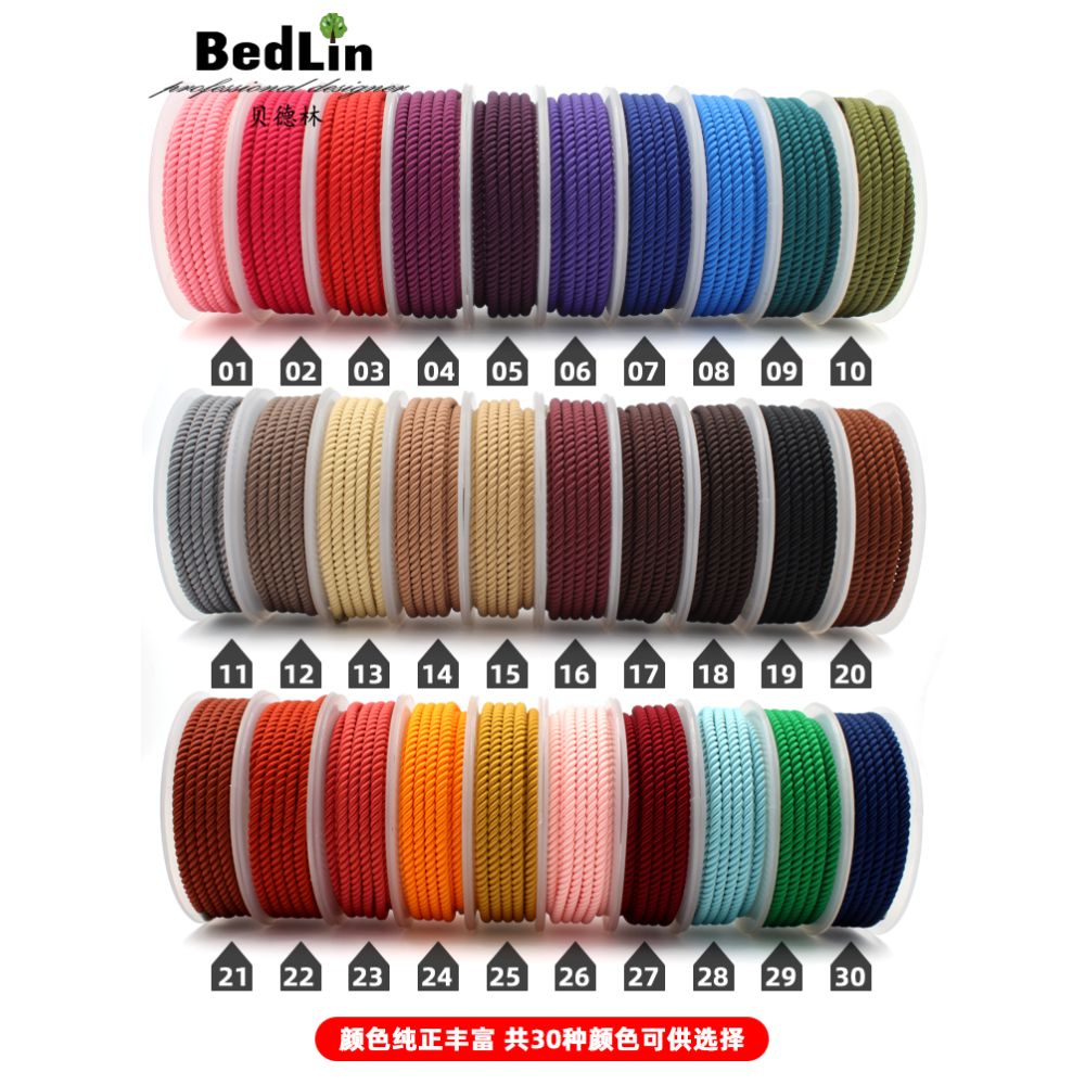 Bedlin 4mm Milan Thread DIY Pendant Hanging Rope Jade Pendant Simple Handstring Buddha Bead Rope Weaving Necklace Bracelet image 1