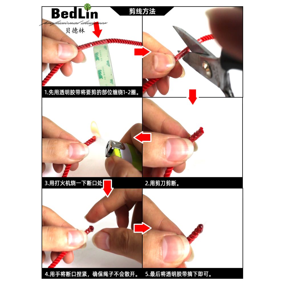 Bedlin 4mm Milan Thread DIY Pendant Hanging Rope Jade Pendant Simple Handstring Buddha Bead Rope Weaving Necklace Bracelet image 4