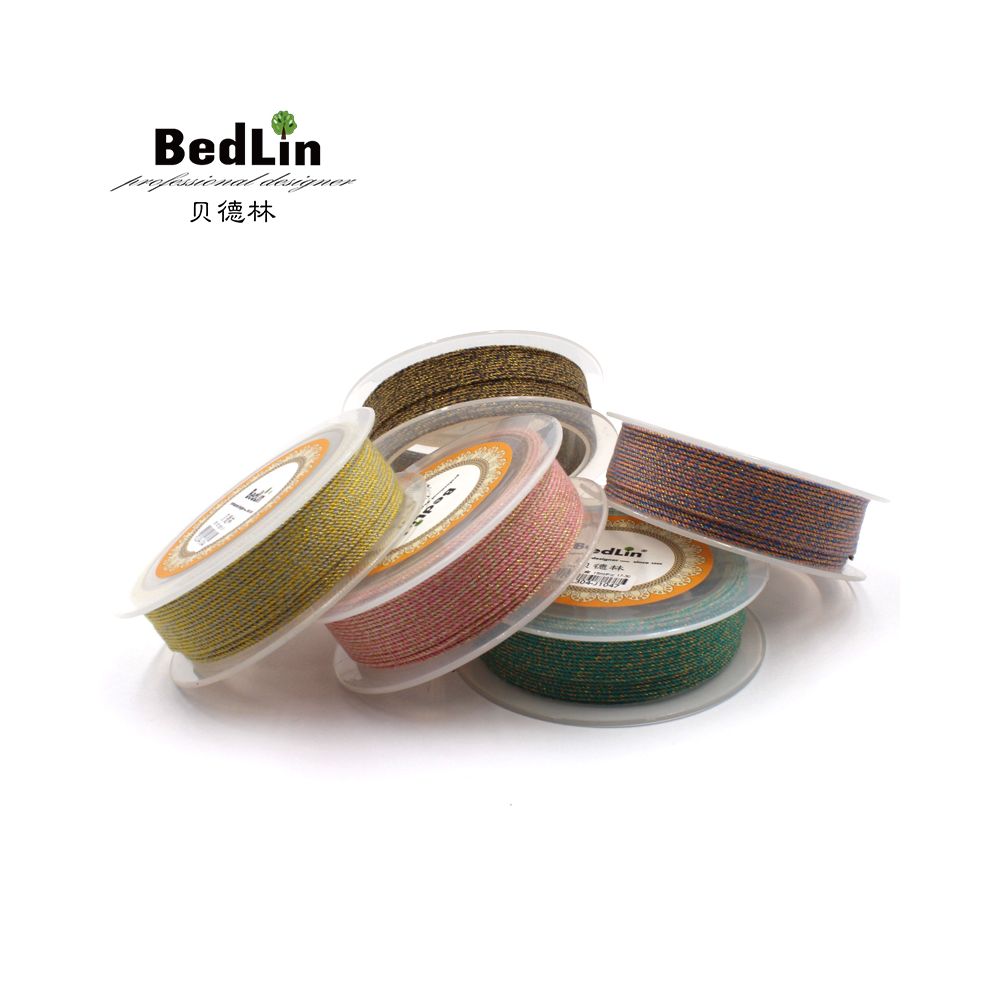 Bedlin High end 1 0mm Color Gold Hand Rubbed Cotton Thread Art Rope Non elastic Weaving Hand Rope DIY Hanging Rope A image 3