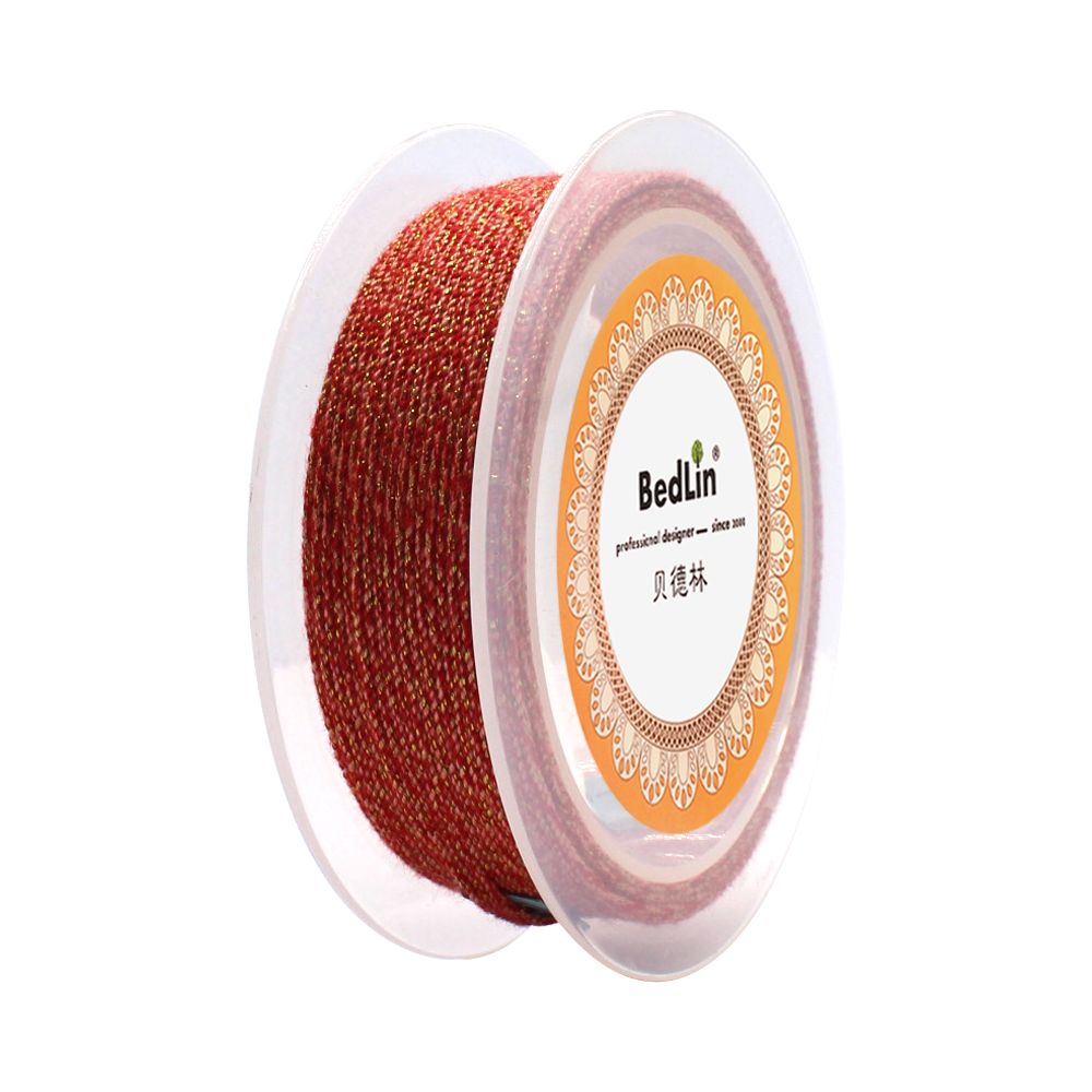 Beidelin High end 0 8mm Color Gold Hand Rubbed Cotton Thread Art Rope Non elastic Weaving Hand Rope DIY Hanging Rope B image 4