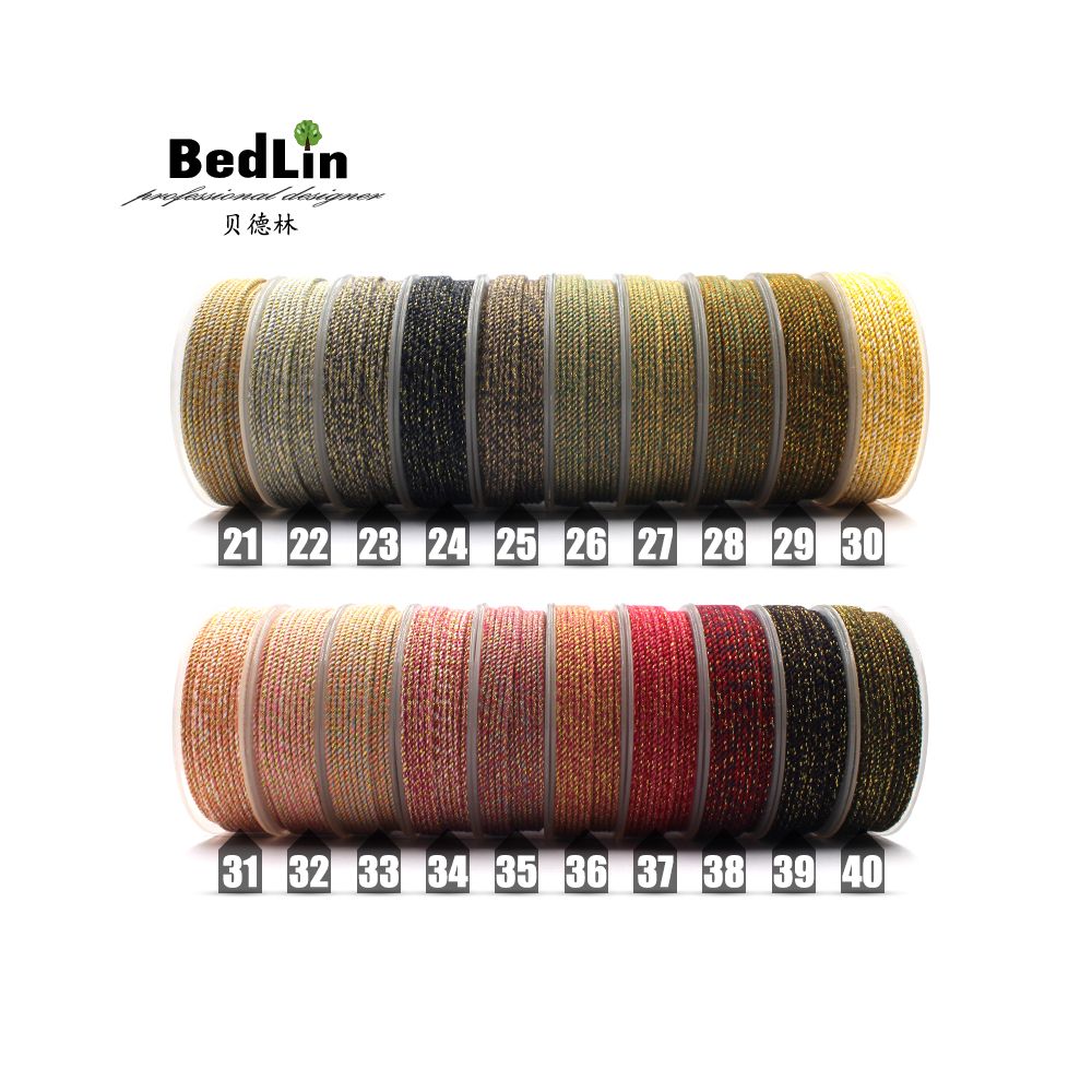 BedLin | Corde d'art en coton frotté – Série Or 0,8 mm
