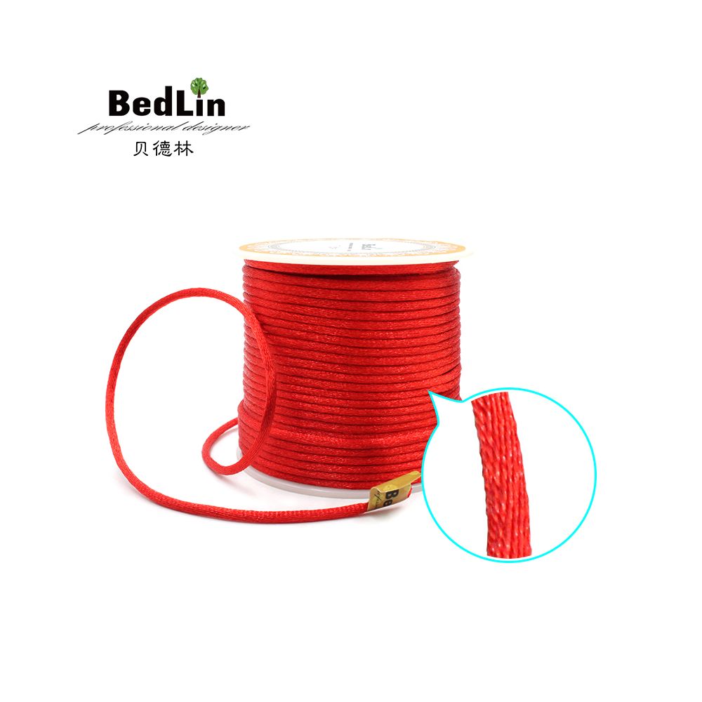 Beidelin red rope woven rope pendant rope hanging rope bracelet rope necklace rope Chinese knot DIY wire No 5 wire image 2