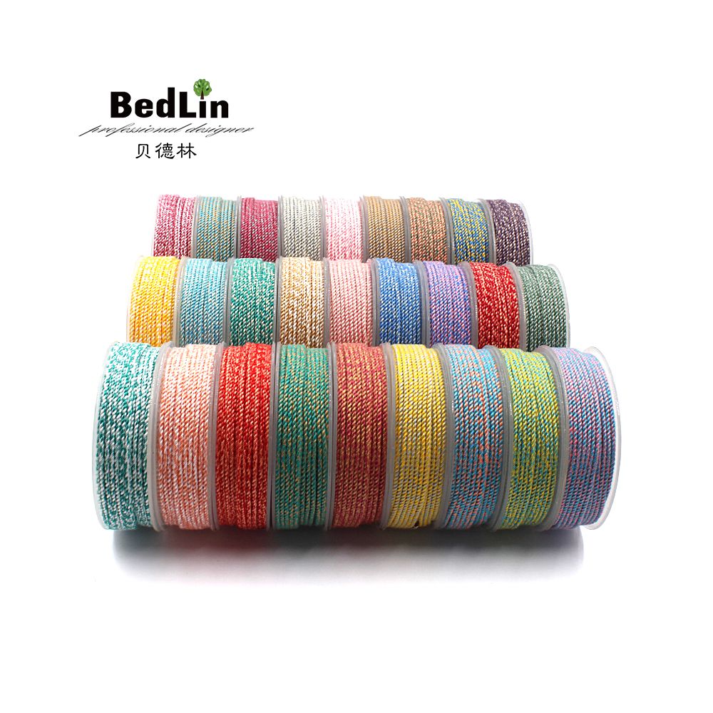 Beidelin High end 2 0mm Color Hand Rubbed Cotton Thread Art Rope Non elastic Tibetan Weaving Hand Rope DIY Hanging Rope B image 2