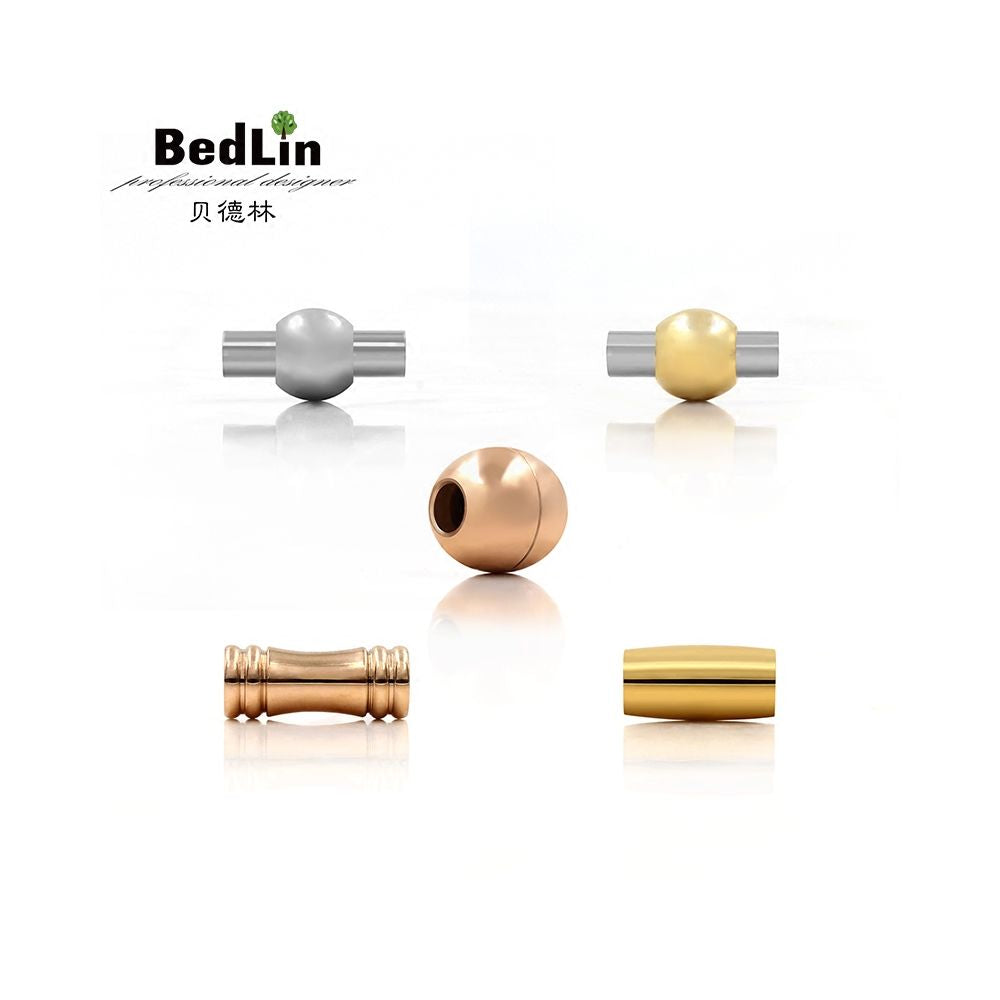 Bedeline 316 titanium steel stainless steel magnetic snap clasp leather cord bracelet necklace clasp lobster clasp jewelry accessory clasp image 0