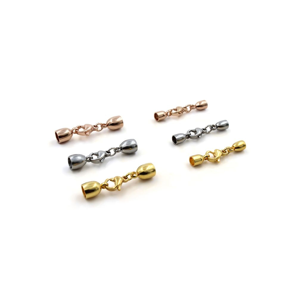 Beidelin 316 titanium steel non embroidered chain buckle lobster heart shaped bracelet necklace leather rope necklace link safety buckle image 1