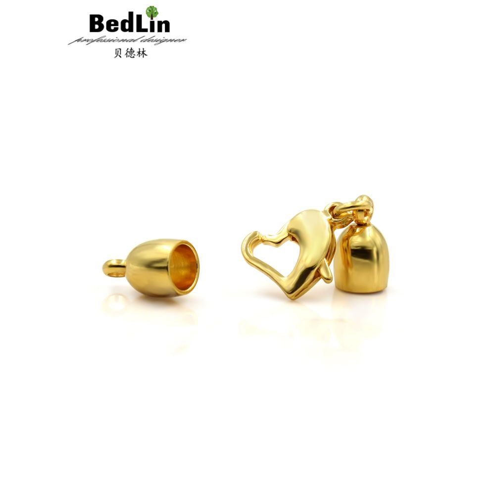 Beidelin 316 titanium steel non embroidered chain buckle lobster heart shaped bracelet necklace leather rope necklace link safety buckle image 4