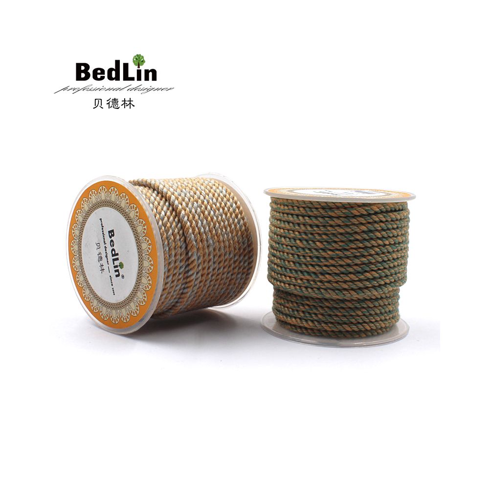 Bedeline high grade 2 5mm colored hand rubbed cotton thread play rope non elastic Tibetan style braided bracelet lanyard B image 3