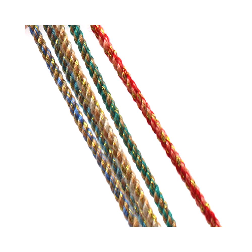 Bedlin High end 2 5mm Color Gold Hand Rubbed Cotton Thread Art Rope Non elastic Weaving Hand Rope DIY Hanging Rope B image 2
