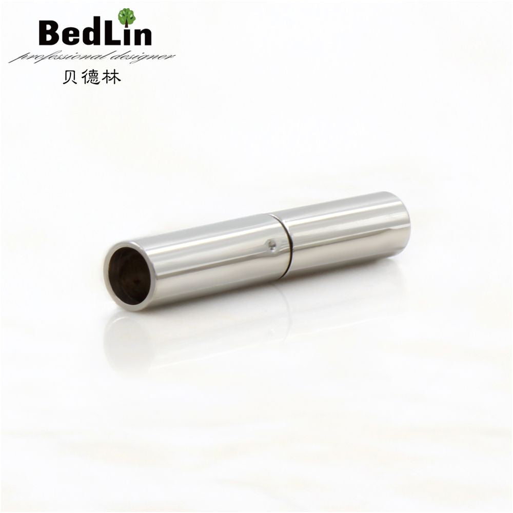 Bedlin DIY Handmade Accessories Non Embroidered Steel Rice Grain Buckle Leather Rope Buckle Head Necklace Bracelet Hand Rope Jewelry Accessories Buckle image 1