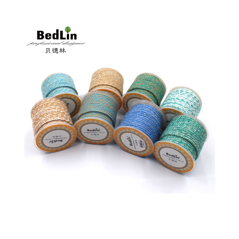 Beidelin High end 3 0mm Color Hand Rubbed Cotton Thread Art Rope Non elastic Tibetan Weaving Hand Rope DIY Hanging Rope B image 3