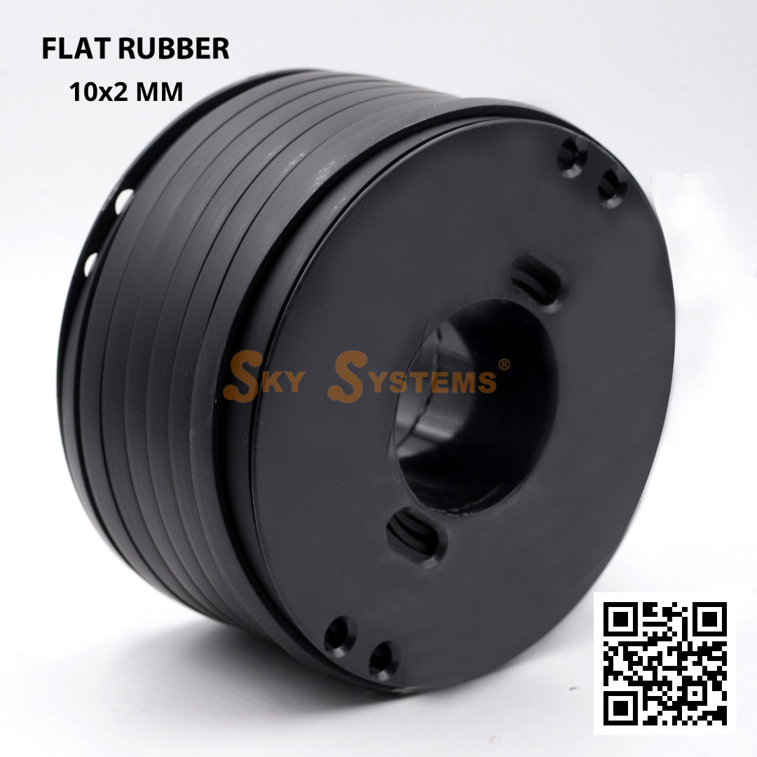 SKY Systems Flat Rubber Cord (Caoutchouc) | Per Meter | 4MM