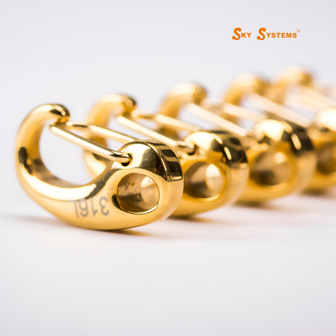 SKY Systems CNPC | Link Buckle Clasp | Stainless Steel | Gold Color | 21MM