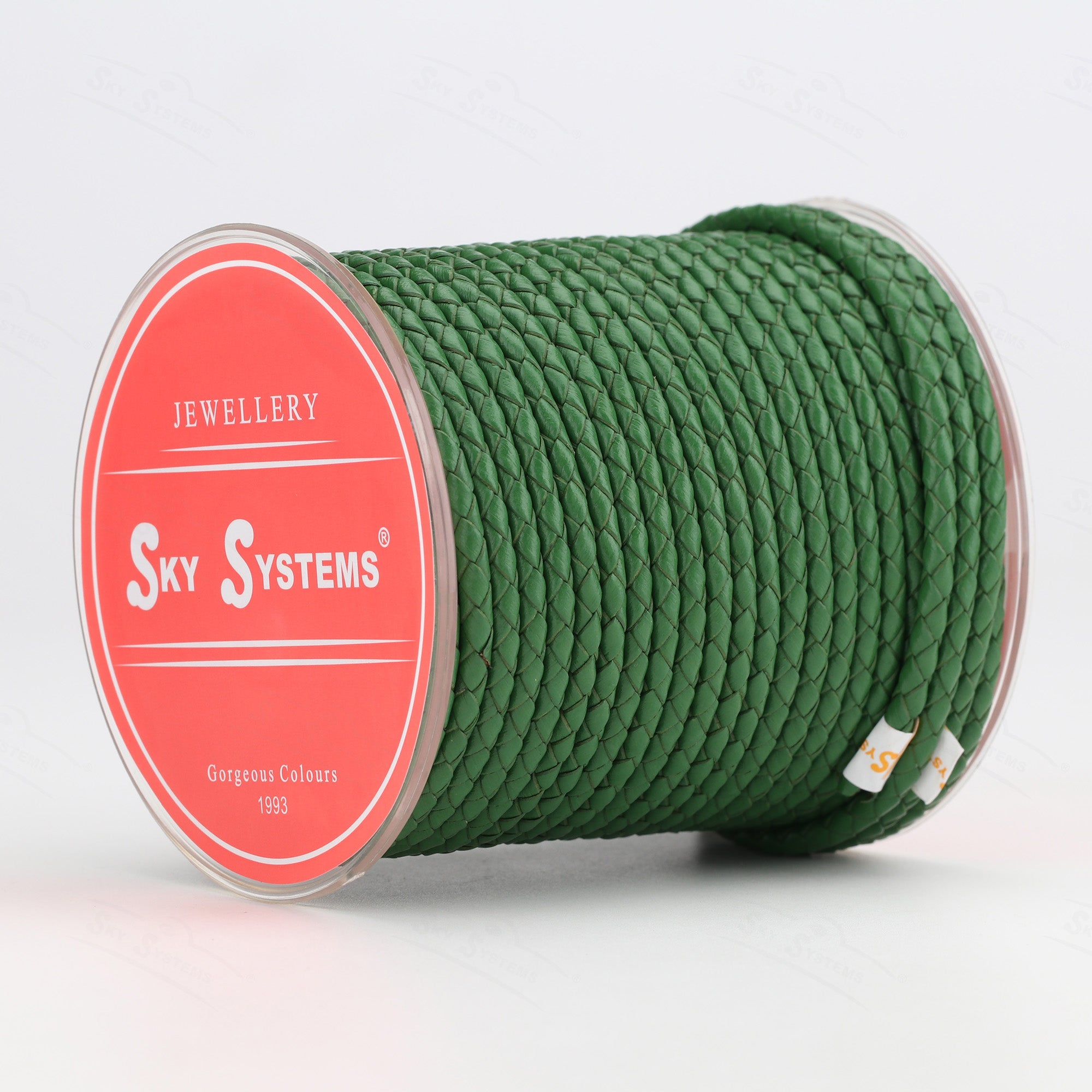 SKY Round Braided Leather Cord 4mm — Hard Touch