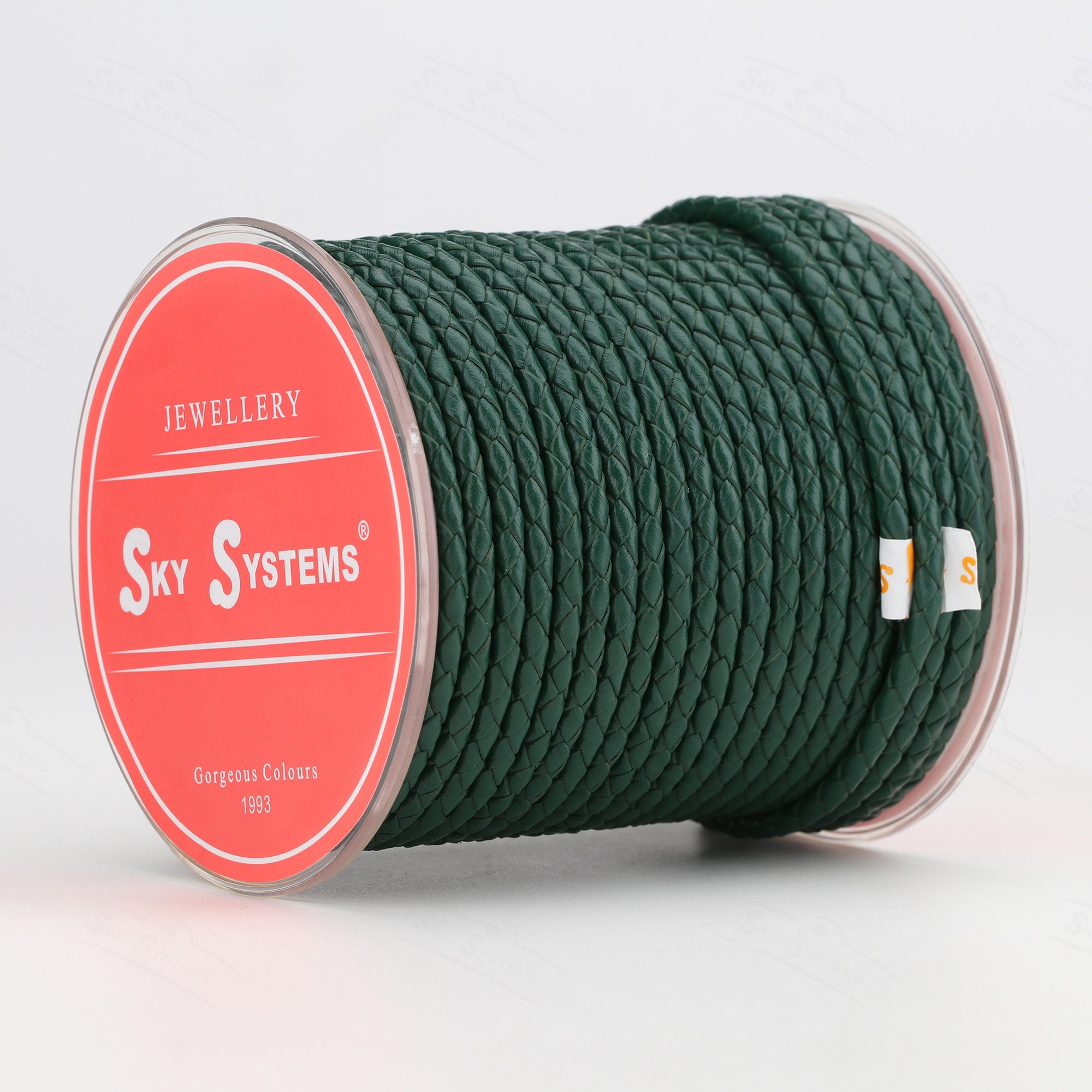 SKY Round Braided Leather Cord 4mm — Hard Touch