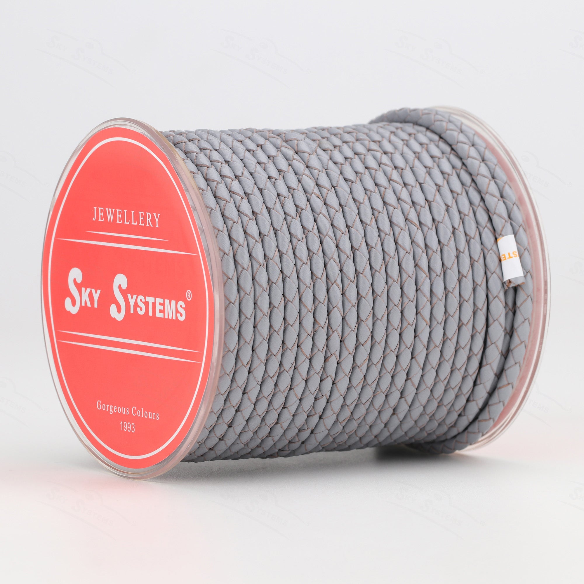 SKY Round Braided Leather Cord 4mm — Hard Touch