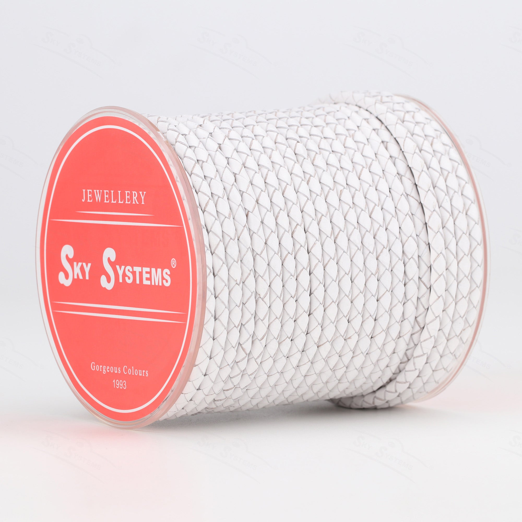 SKY Round Braided Leather Cord 4mm — Hard Touch