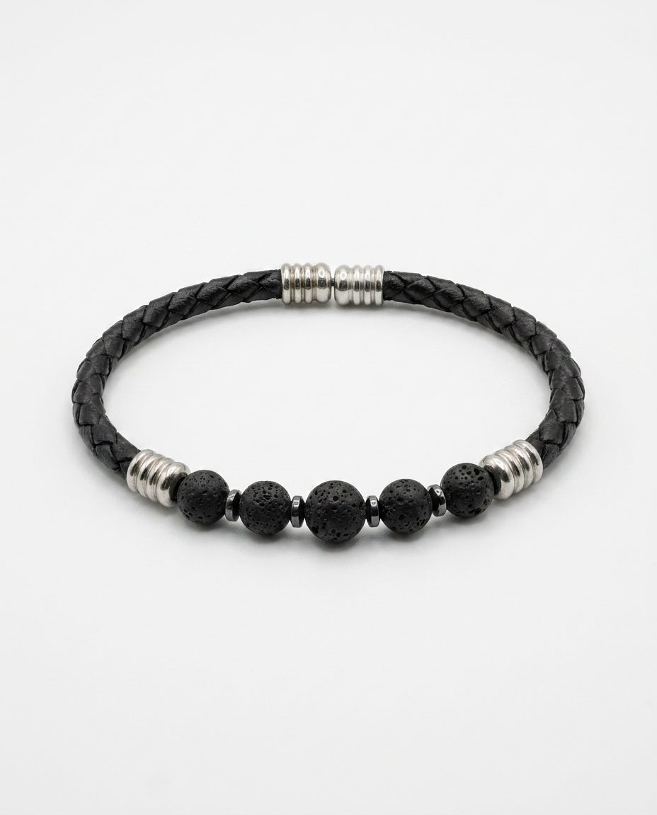 Natural Stone Leather Bracelet — design NT906 | Sky Systems Vienna
