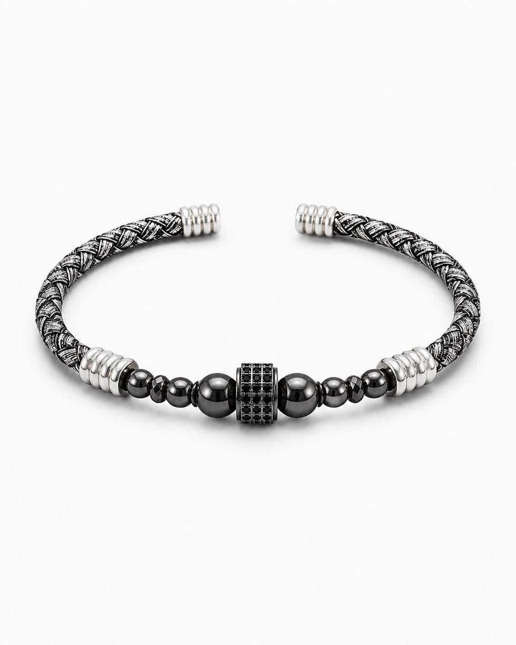 Zircon Stone Leather Bracelet — design M12 | Sky Systems Vienna