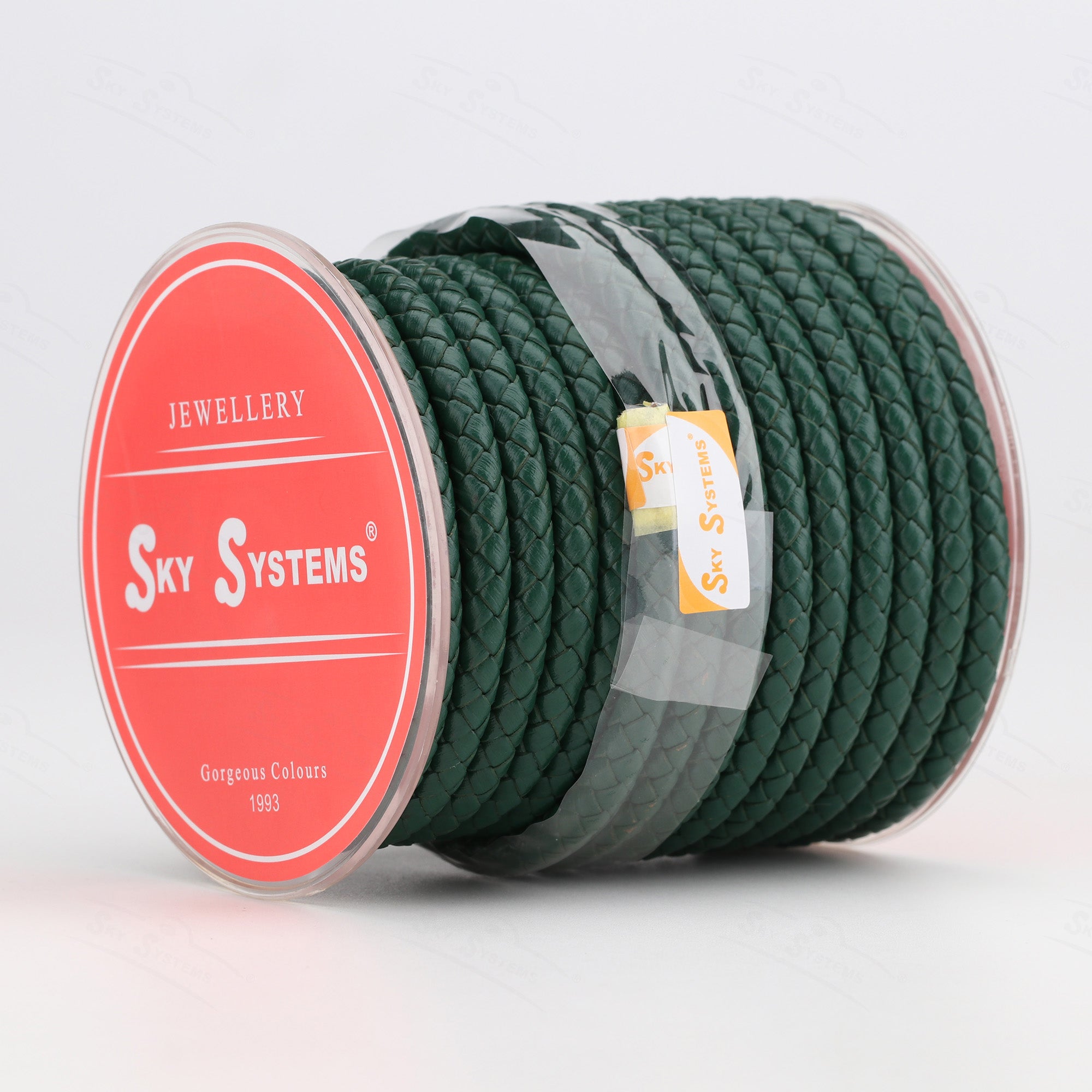 SKY Round Braided Leather Cord 4mm — Hard Touch