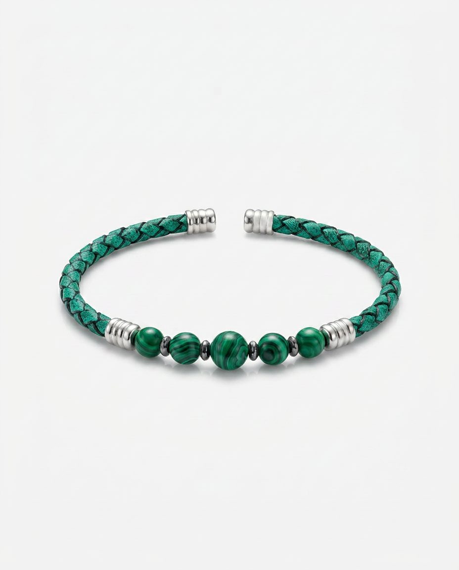 Natural Stone Leather Bracelet — design NT909 | Sky Systems Vienna