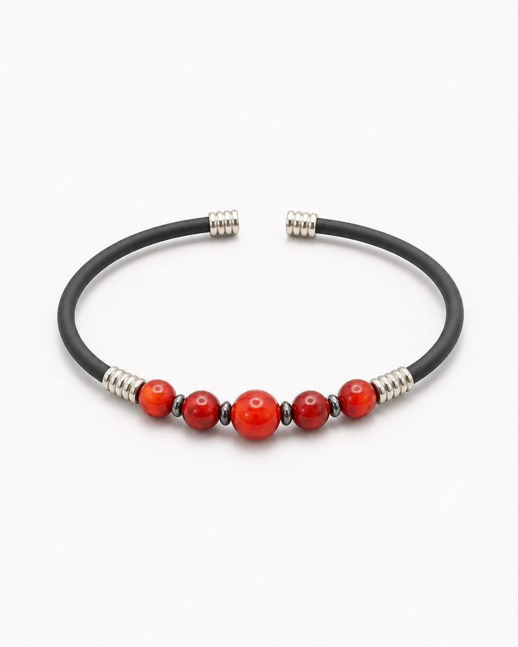 Natural Stone Rubber Cord Bracelet — design NT9 | Sky Systems Vienna