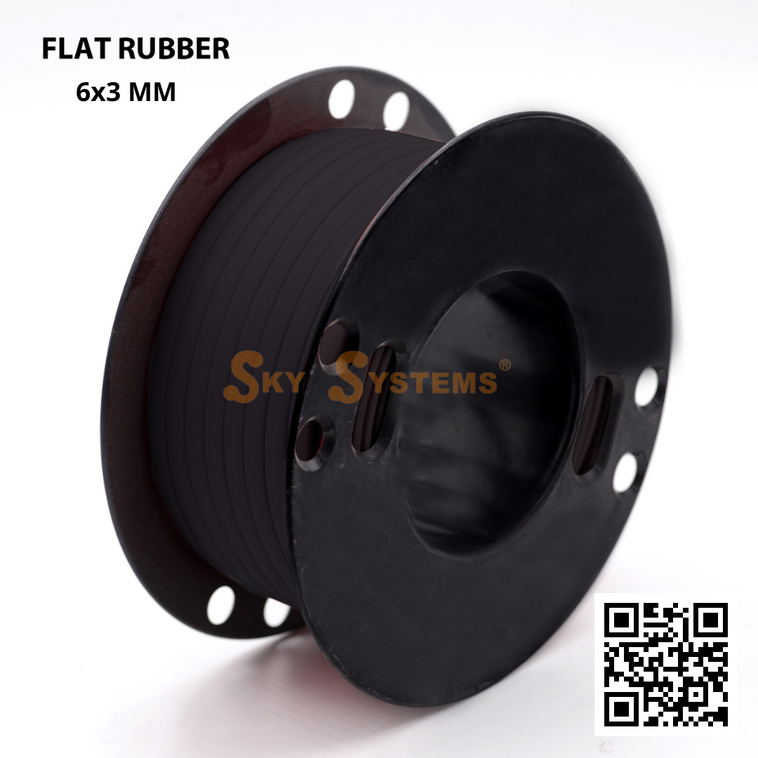 SKY Systems Flat Rubber Cord (Caoutchouc) | Per Meter | 2.5MM