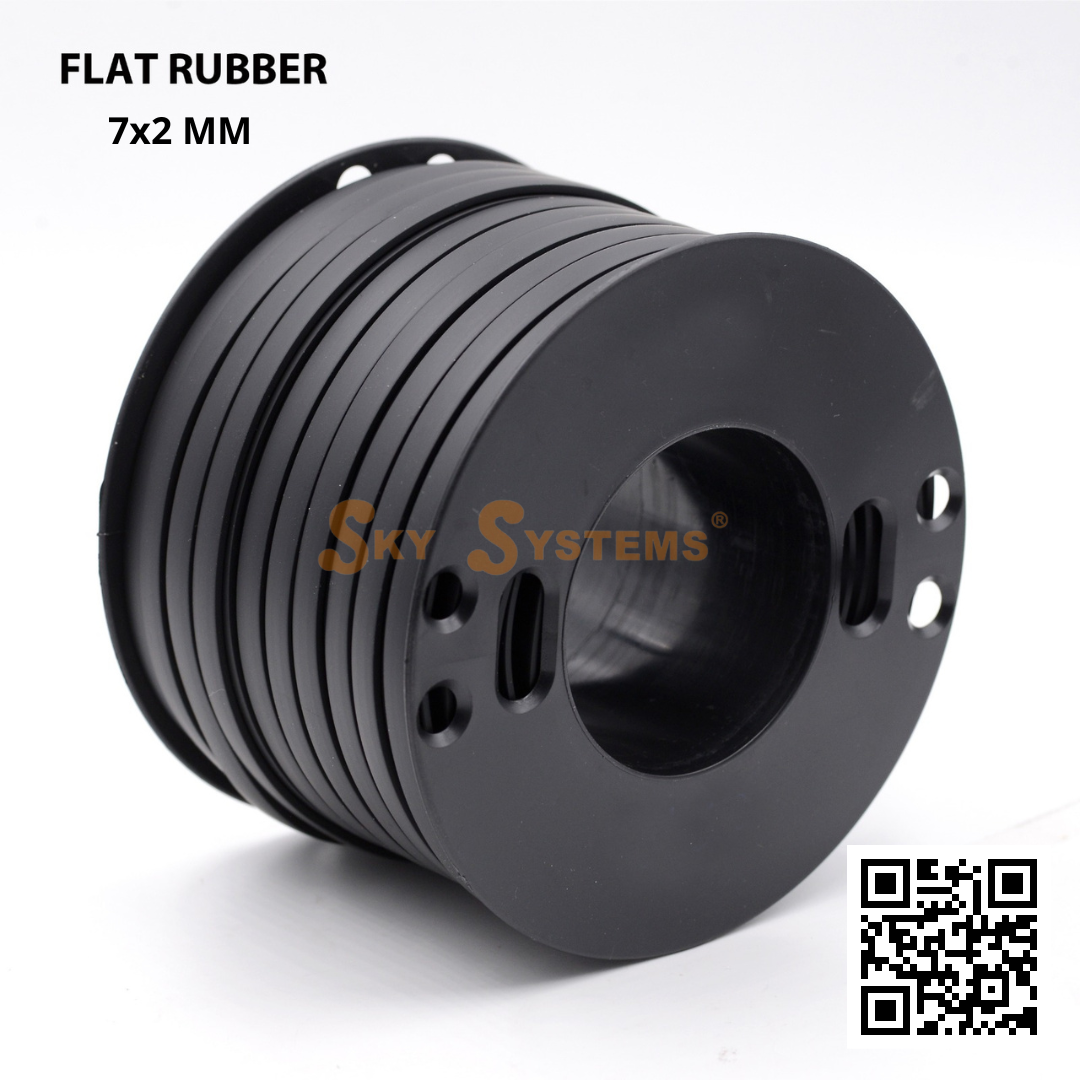 SKY Systems Flat Rubber Cord (Caoutchouc) | Per Meter | 3MM