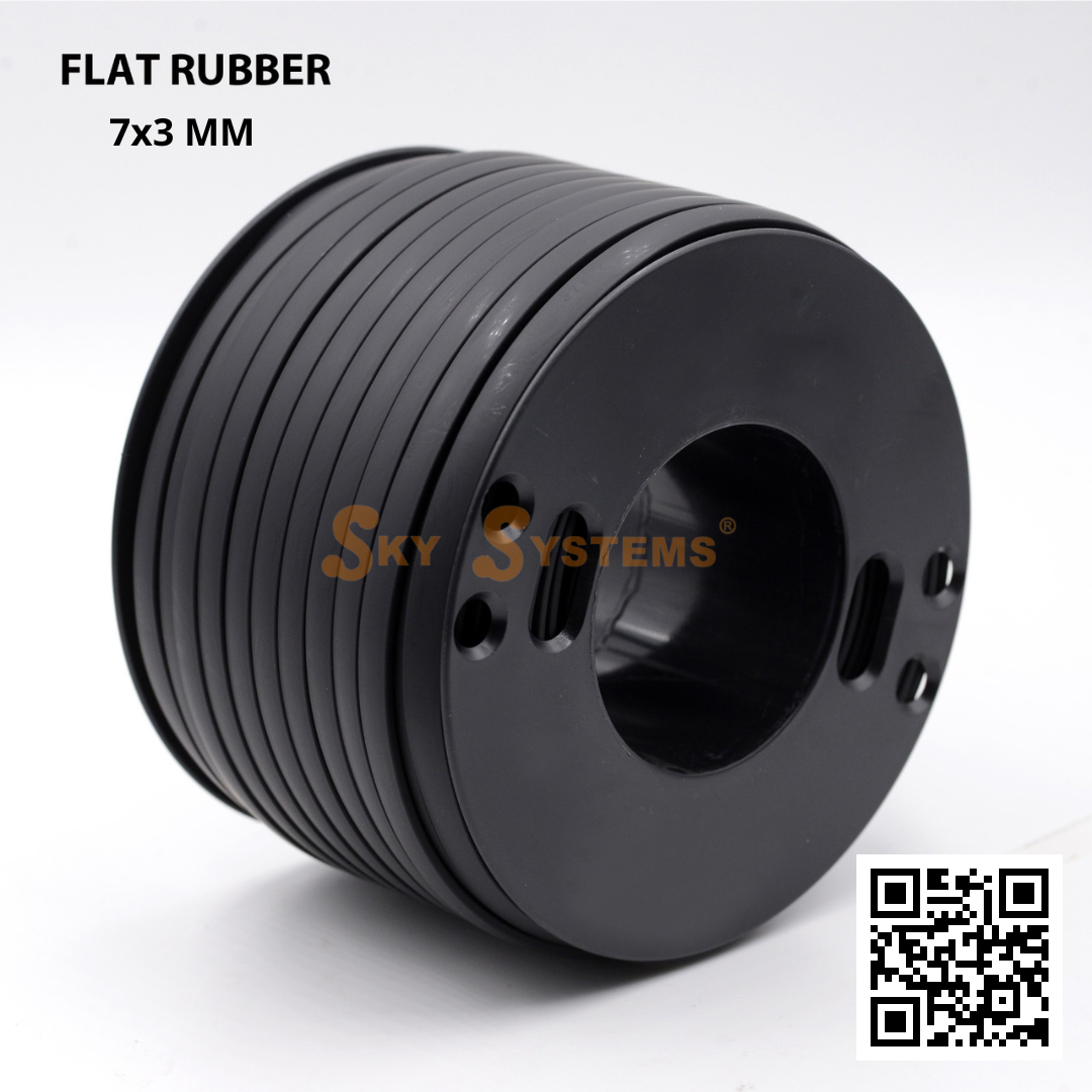 SKY Systems Flat Rubber Cord (Caoutchouc) | Per Meter | 3MM