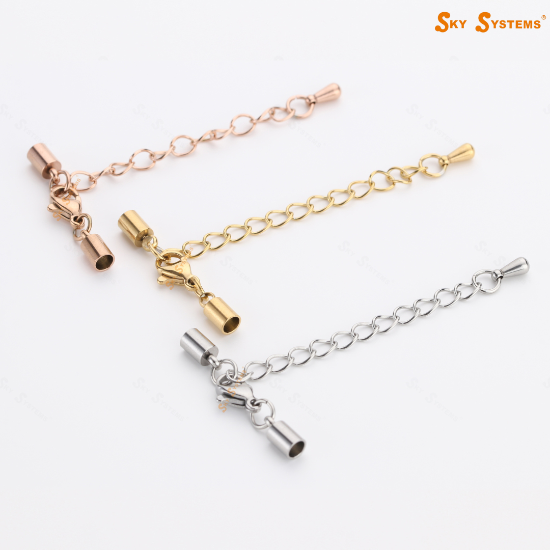 SHC - Stainless Steel Clasp Set with 5cm extension Chain