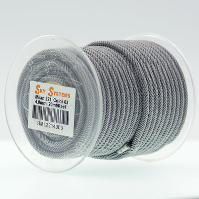 SKY Systems Milan ML221 | Braided Cord | 4.0mm | 38 Colors | 20mt Roll