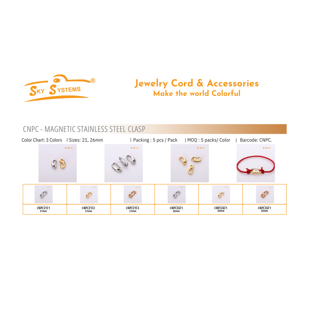 SKY Systems CNPC | Link Buckle Clasp | Stainless Steel | 26MM