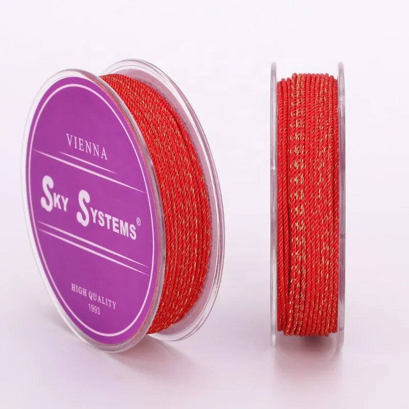 SKY ML226G – 1.2mm Red & Gold Jewelry Cord