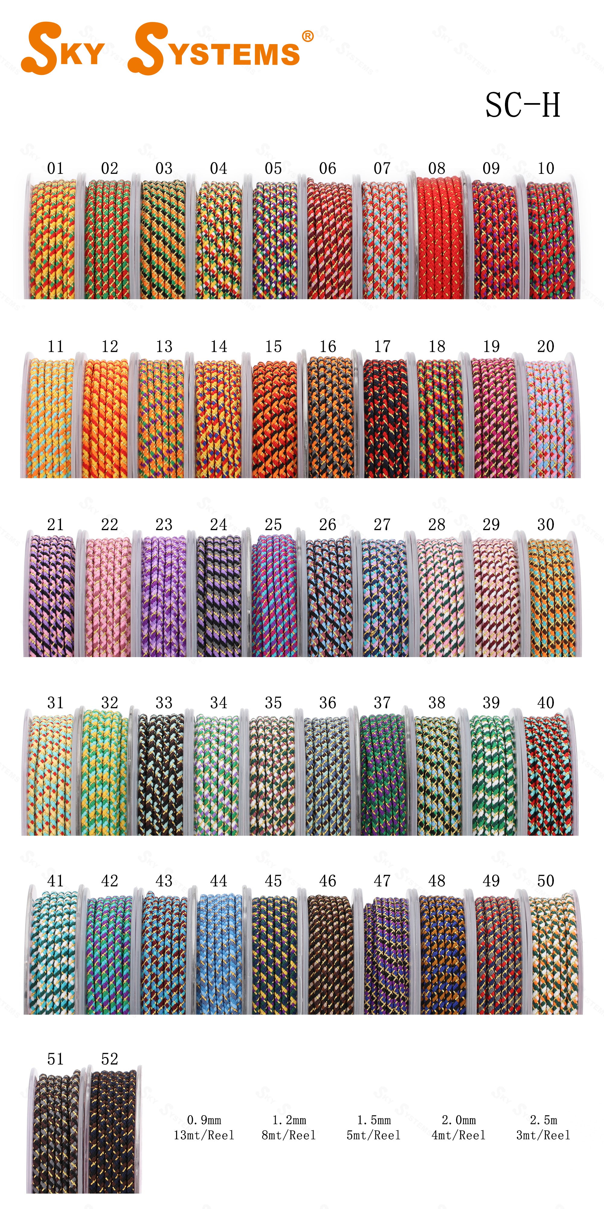 SKY TYB-H | GOLD MULTICOLOR | 52 Colors color chart 2