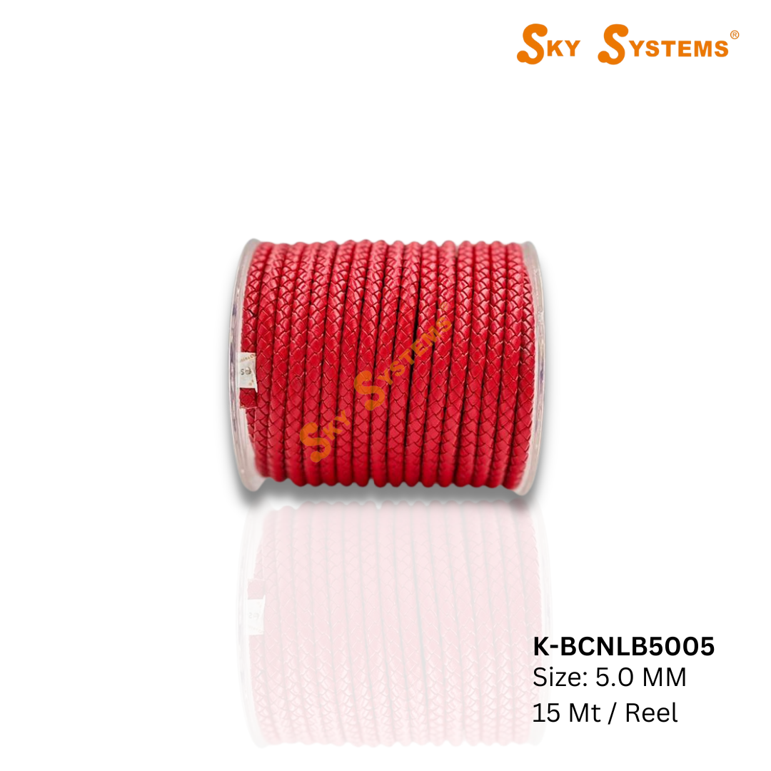 SKY Systems Braided Leather Cord | Premium Colors | 8Mt