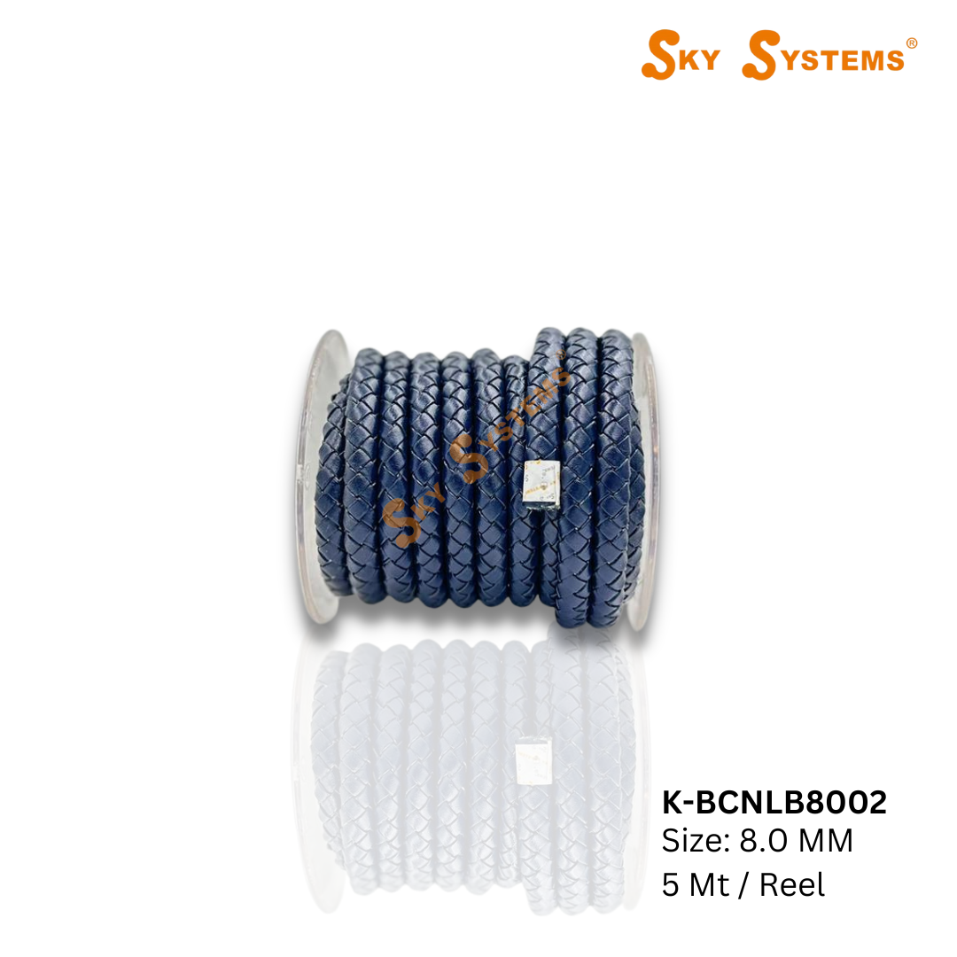 SKY Systems Braided Leather Cord | Premium Colors | 8Mt