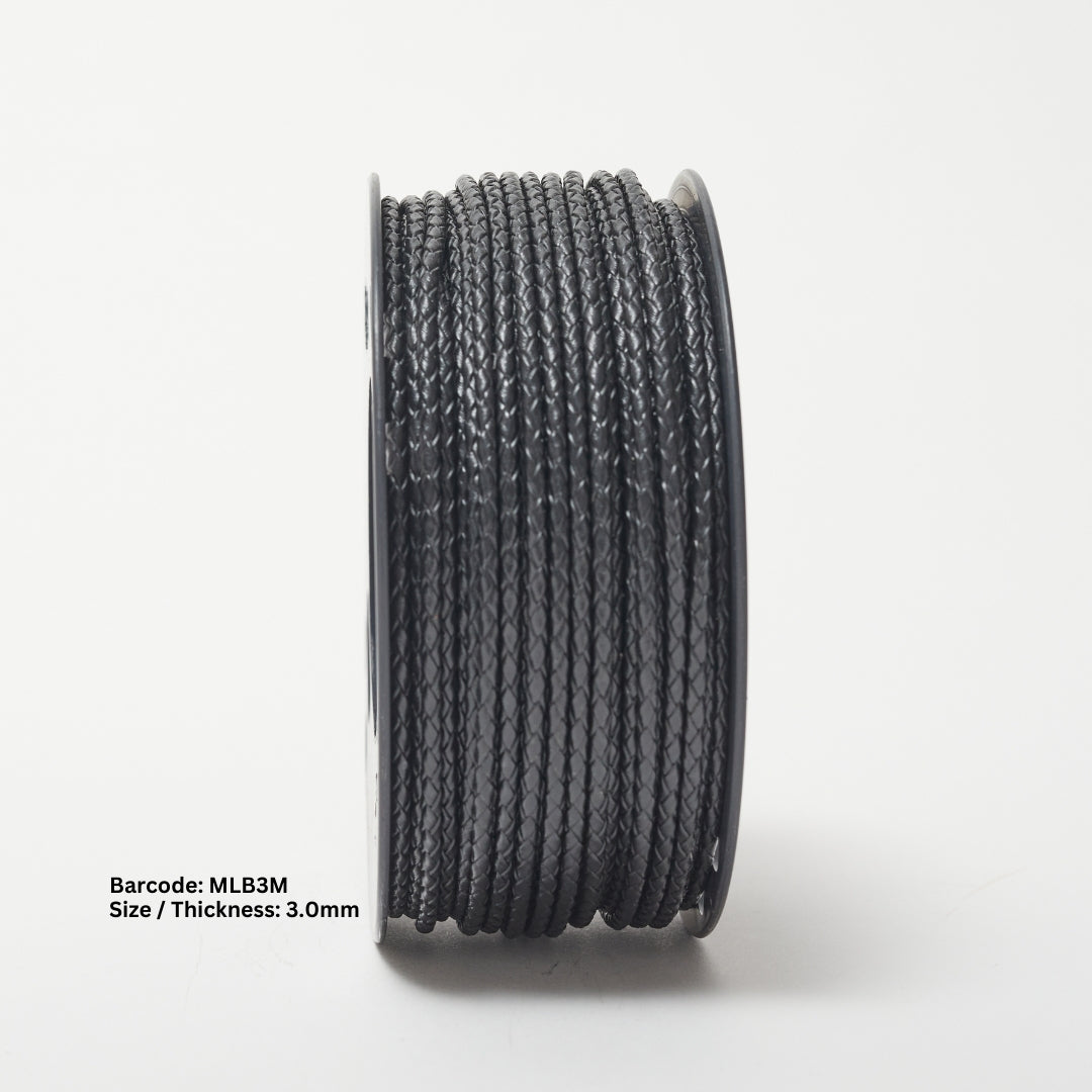 SKY Braided Round Leather Cord | Fine